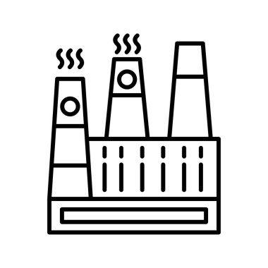 Eşsiz Fabrika Satır Vektörü Simgesi