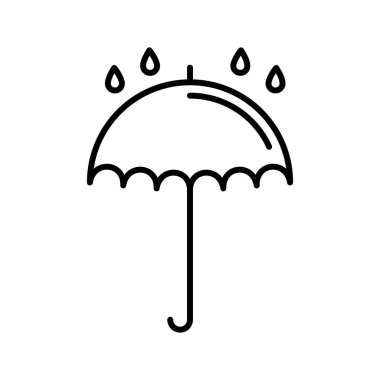 Eşsiz Umbrella Vektör Satır Simgesi