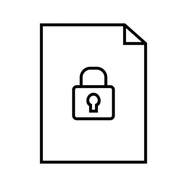 Belge satır vektör simgesini koru