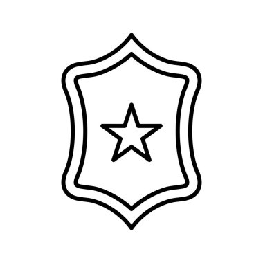 Eşsiz Rozet Satırı Vektör Simgesi