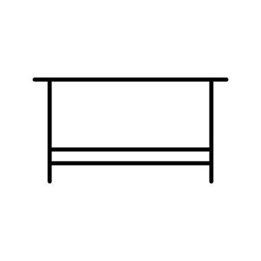 Eşsiz Basit Masa Satırı Vektörü Simgesi