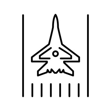 Eşsiz Hava Üssü Çizgisi Vektör Simgesi