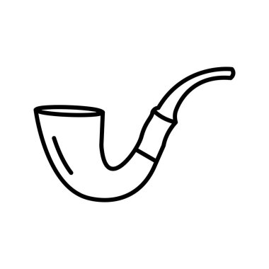 Eşsiz Puro Borusu Çizgi Vektörü Simgesi