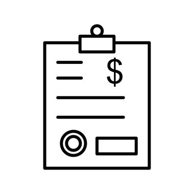 Eşsiz Fatura Satır Vektörü Simgesi