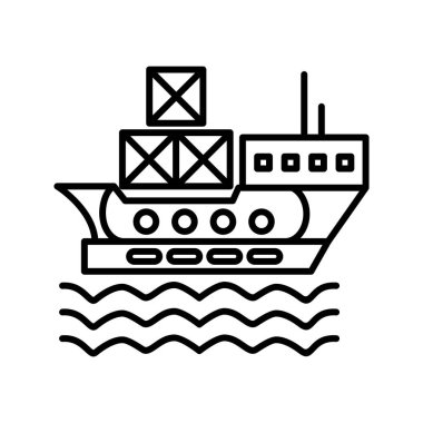 Eşsiz Sevkiyat Vektör Hattı Simgesi ile