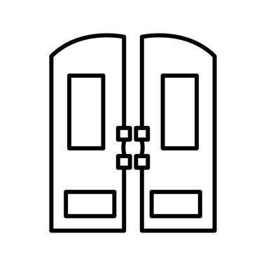 Eşsiz Kapılar Satır Vektörü Simgesi