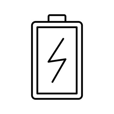 Benzersiz Şarj Bataryası Vektör Satırı Simgesi