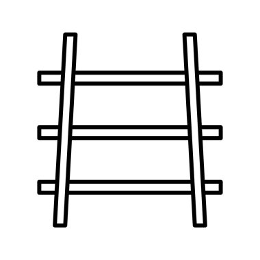 Eşsiz Demiryolu Vektör Satırı Simgesi