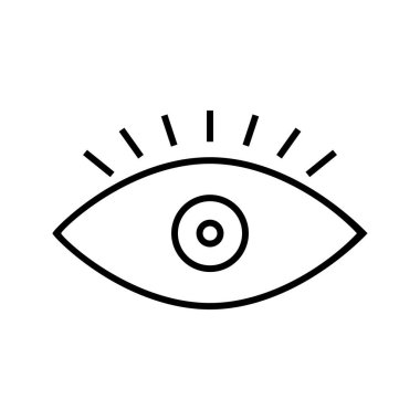 Gözün eşsiz çizgi vektör simgesi