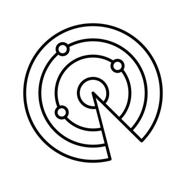 Eşsiz Radar Vektör Satır Simgesi