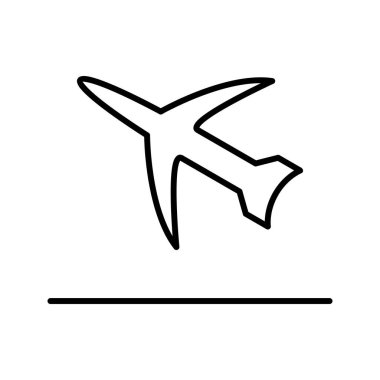 Eşsiz Uçuş Kalkış Satır Vektörü Simgesi