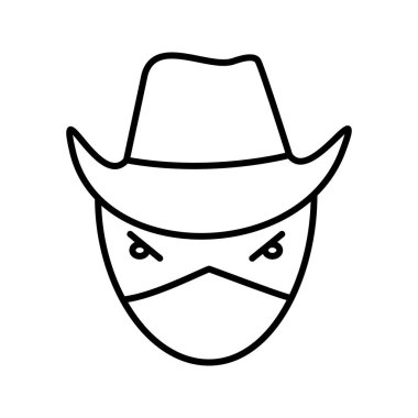 Eşsiz Haydut Satır Vektörü Simgesi