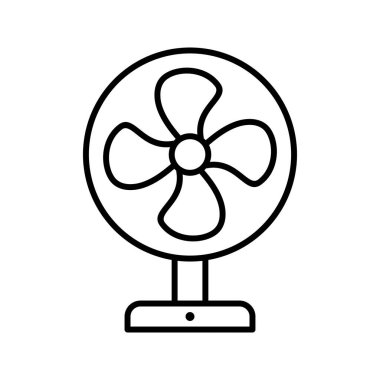 Eşsiz Elektrik Fan Satır Vektörü Simgesi