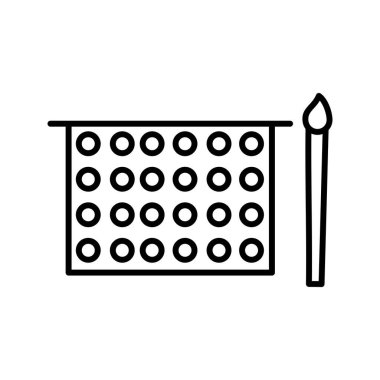 Benzersiz Palet çizgi vektör simgesi