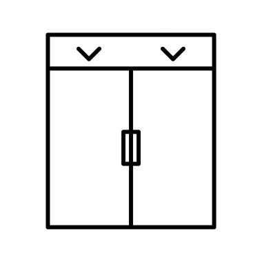 Eşsiz Asansör Çizgisi Vektör Simgesi