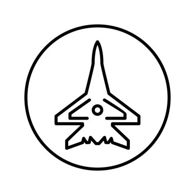 Eşsiz Savaşçı Uçak Vektör Hattı Simgesi