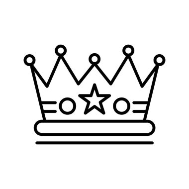 Eşsiz Crown Line Vektör Simgesi