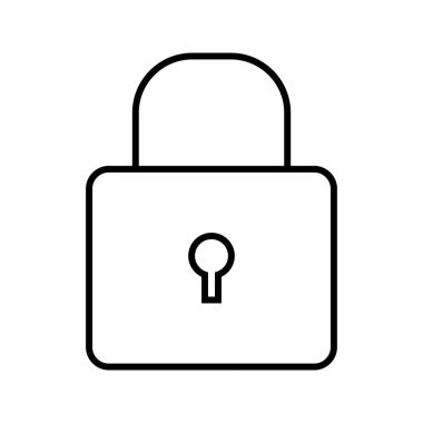 Güzel kilit çizgisi vektör simgesi