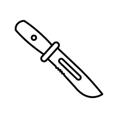 Eşsiz Ordu Bıçak Çizgisi Vektör Simgesi