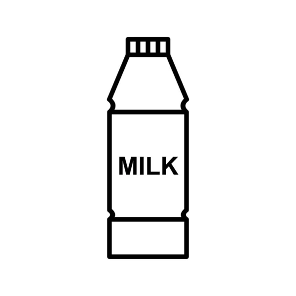 Unique Milk Bottle Line Vector Icon — Stock Vector