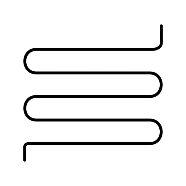 Icône Vectorielle Unique Ligne Chauffage Sol — Image vectorielle