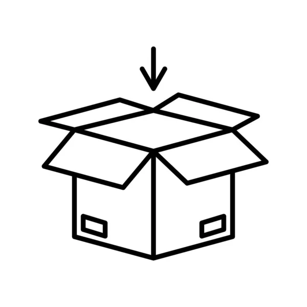 Único Add Package Vector Line Icon — Vetor de Stock