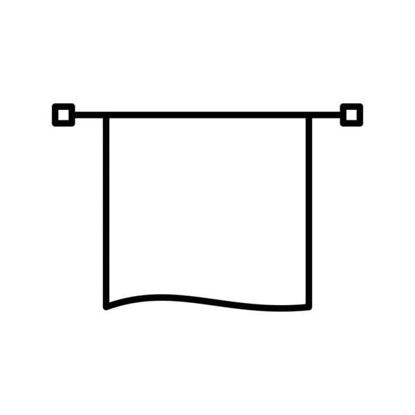 Linha Secador Toalhas Exclusivo Vector Icon — Vetor de Stock