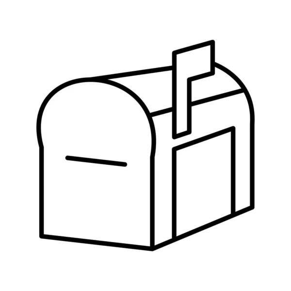 Einzigartiges Mailbox Line Vector Icon — Stockvektor