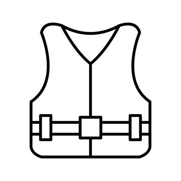 Veste Sauvetage Unique Icône Ligne Vectorielle — Image vectorielle