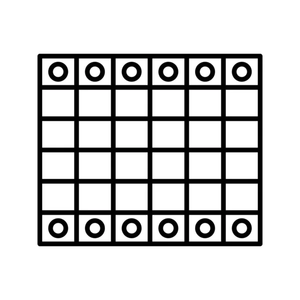 Jedinečná Ikona Čárového Vektoru Šachovnice — Stockový vektor