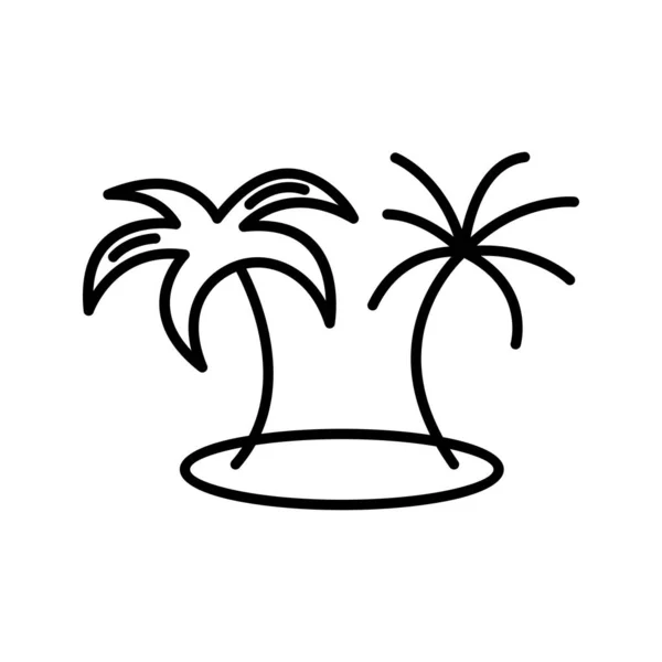 Unique Island Line Vector Icon — Stock Vector