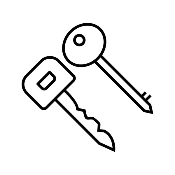 Linienvektor Icon Von Zwei Tasten — Stockvektor