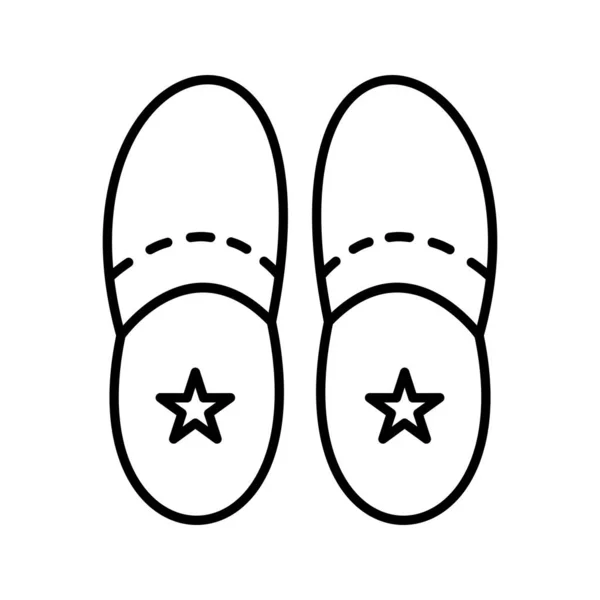 Unique Slippers Line Vector Icon — Stock Vector