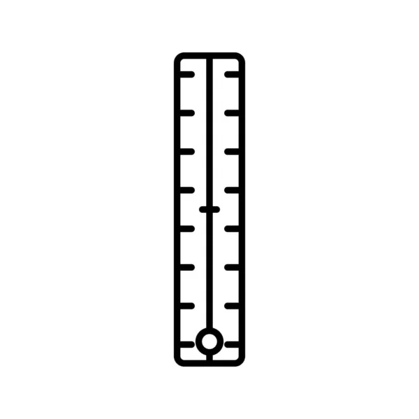 Unique Thermometer Line Vector Icon — Stock Vector