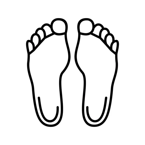 Unique Feet Vector Line Icon — Stock Vector