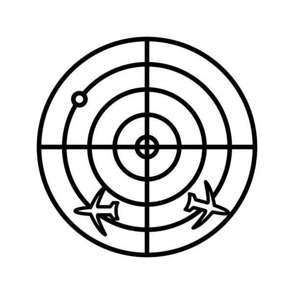 Einzigartiges Radar Screen Line Vector Icon — Stockvektor