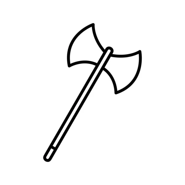 Unique Axe Line Vector Icon — Stock Vector