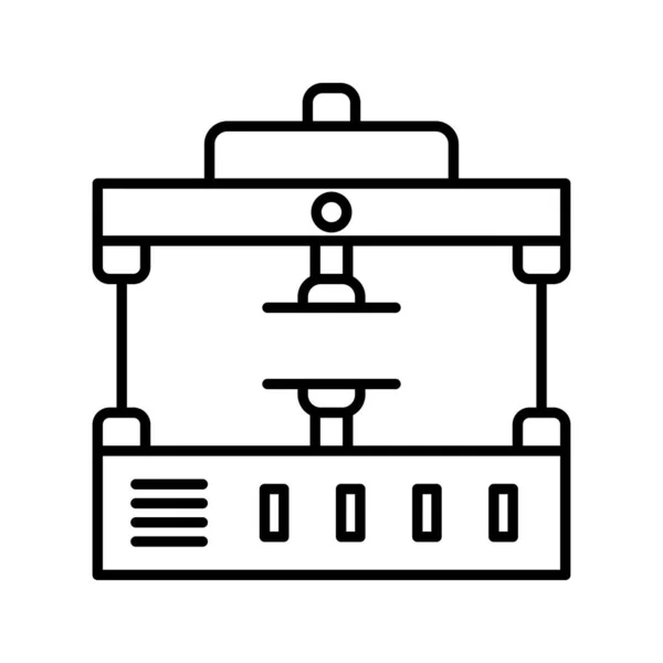 Icône Vectorielle Unique Ligne Presse Machine — Image vectorielle