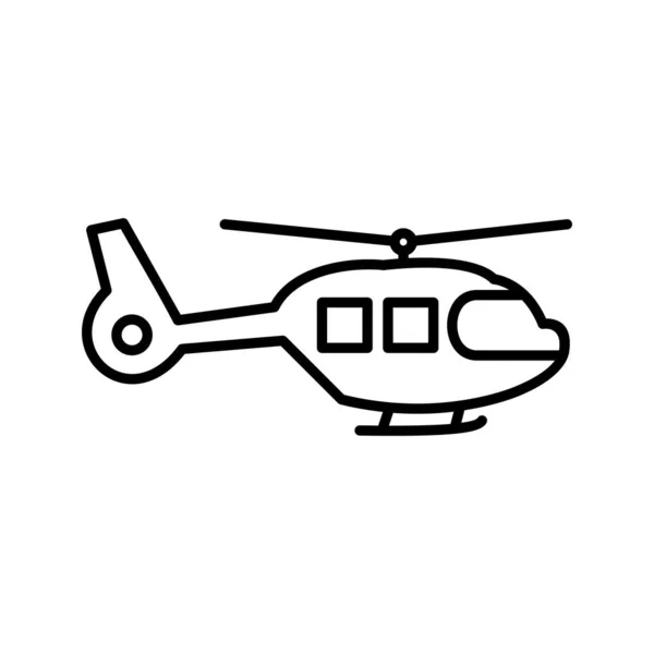 Икона Вертолетная Векторная Линия — стоковый вектор