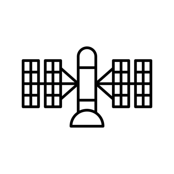 Einzigartiges Satelliten Vektor Line Symbol — Stockvektor