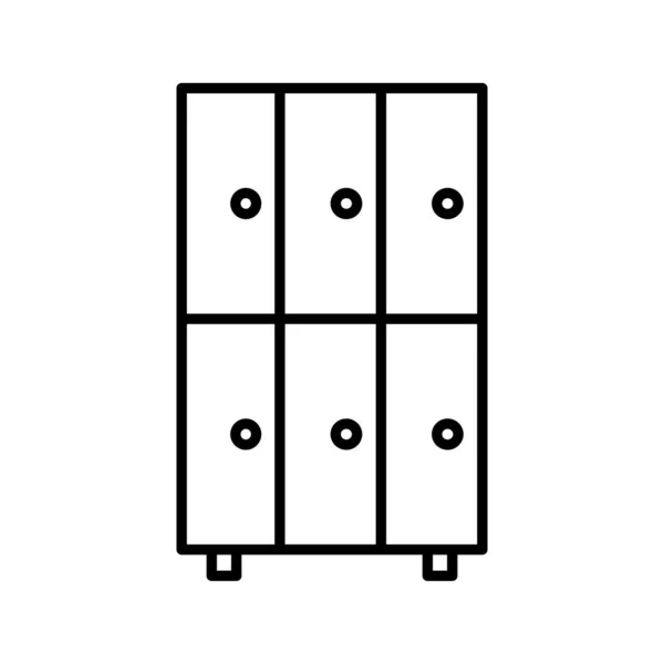 Unieke Lockers Lijn Vectoricoon — Stockvector