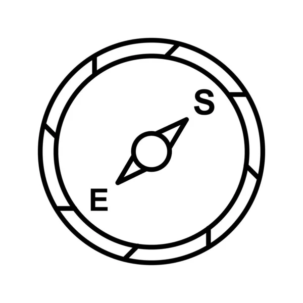 Einzigartiges Compass Line Vector Icon — Stockvektor