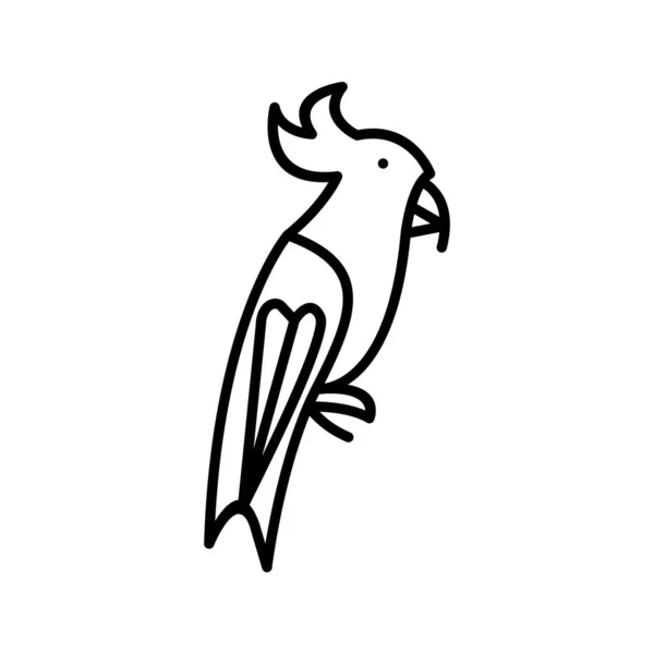 Einzigartiges Parrot Line Vector Icon — Stockvektor