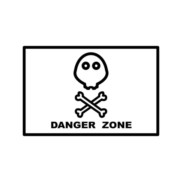 Unique Danger Zone Vector Line Icon — Stock Vector