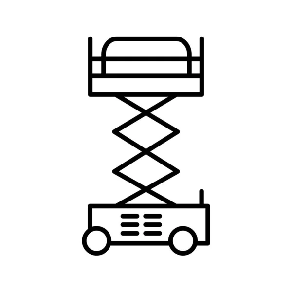 Einzigartiges Lifter Crane Line Vector Icon — Stockvektor