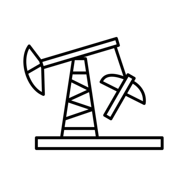 Único Derrick Line Vector Icono — Vector de stock