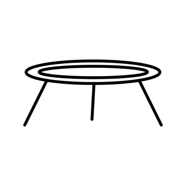 Einzigartiges Table Line Vector Icon — Stockvektor