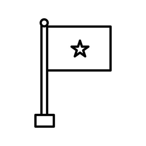 ユニークな旗線ベクトルアイコン — ストックベクタ