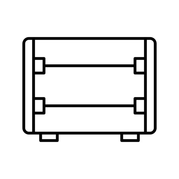 Único Carbon Heater Line Vector Ícone — Vetor de Stock