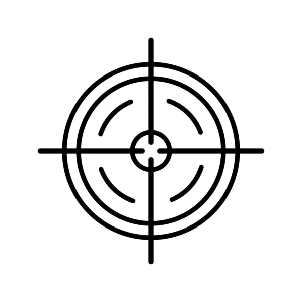 Einzigartiges Target Vector Line Icon — Stockvektor